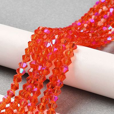Transparent Electroplate Glass Beads Strands LS-GLAA-F029-2mm-D14-1