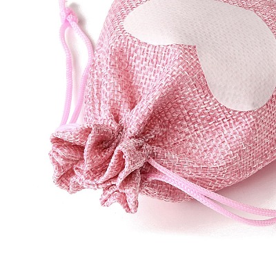 12Pcs 12 Styles Valentine's Day Printed Rectangle Burlap Cloth Packing Pouches X1-ABAG-U006-02C-1