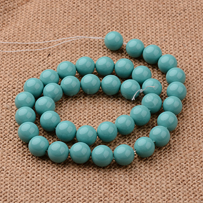 Polished Round Grade A Shell Pearl Bead Strands BSHE-M027-8mm-17-1