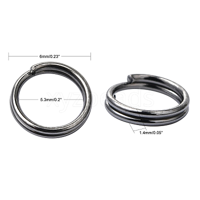 Iron Split Rings JRD6MM-01B-NF-1