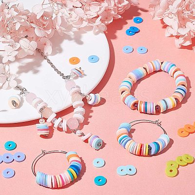 Handmade Polymer Clay Beads CLAY-R067-4.0mm-B24-1