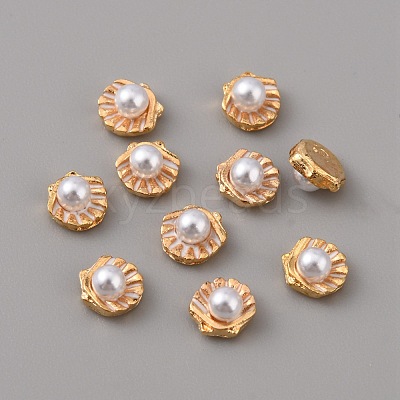 Alloy Enamel Cabochons MRMJ-WH0064-46B-1