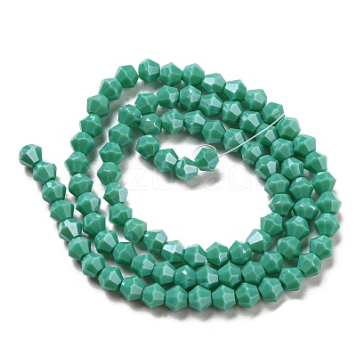 Opaque Solid Color Electroplate Glass Beads Strands LS-GLAA-F029-P4mm-C07-1