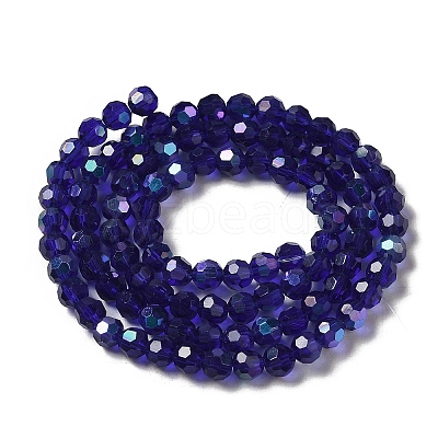 Electroplate Transparent Glass Beads Strands X-EGLA-A035-T4mm-L06-1