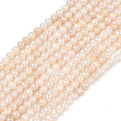 Natural Cultured Freshwater Pearl Beads Strands PEAR-L034-06B-1