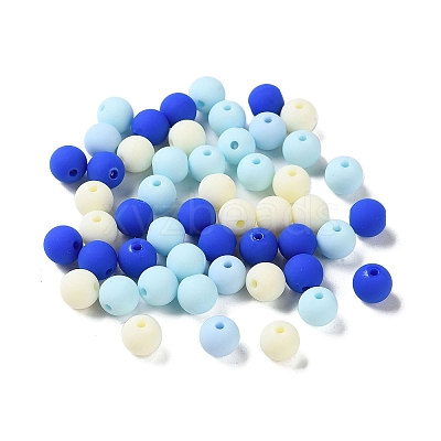 Rubberized Style Imitated Silicone Acrylic Beads X1-MACR-D029-01K-1