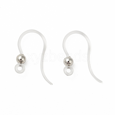 Transparent Resin Earring Hooks LS-RESI-G050-01P-1