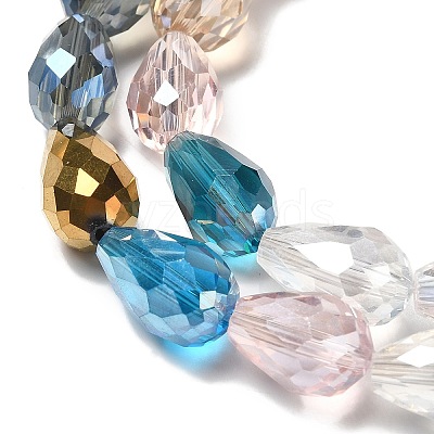 Electroplate Glass Beads Strands EGLA-D015-15x10mm-38-1