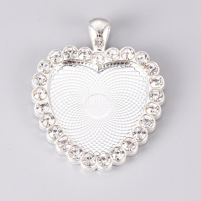 Alloy Pendant Cabochon Settings ALRI-TAC0001-07S-1