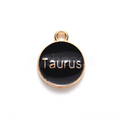 Alloy Enamel Pendants X-ENAM-S124-01B-08C-1