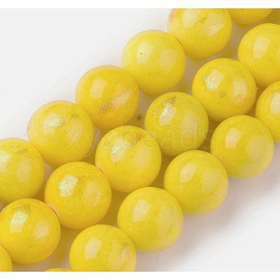 Natural Mashan Jade Beads Strands G-F670-A10-10mm-1