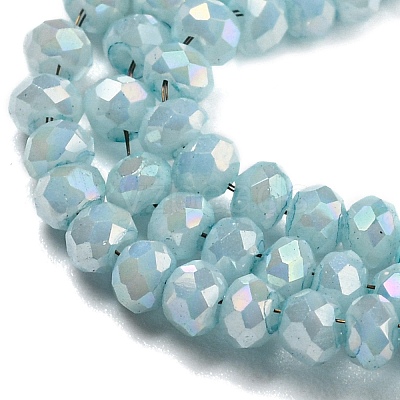 Opaque Baking Paint Glass Beads Strands DGLA-F002-03C-1