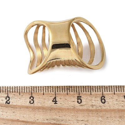 304 Stainless Steel Hollow Multilayer Finger Rings for Women RJEW-Z086-03G-1