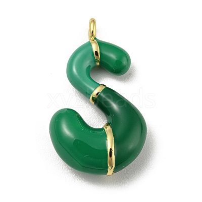 Brass Enamel Pendants X-KK-E093-03G-S-1