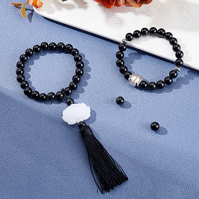 Natural Obsidian Beads Strands G-PH0028-8mm-14-1