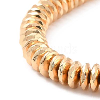 Electroplate Non-magnetic Synthetic Hematite Beads Strands G-L485-06C-LG-1