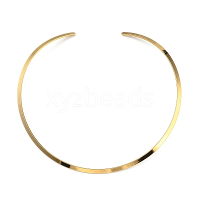 PVD Vacuum Plating 202 Stainless Steel Wire Choker Necklace NJEW-H011-07G-1