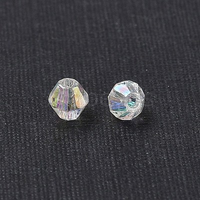 Bicone AB Color Plated Eco-Friendly Transparent Acrylic Beads X-TACR-A003-4mm-22-1