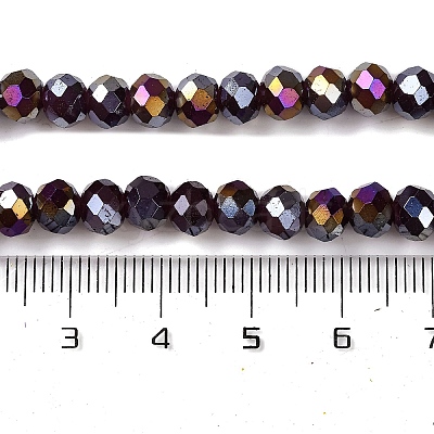Baking Electroplate Glass Beads Strands DGLA-A039-J10mm-B22-1