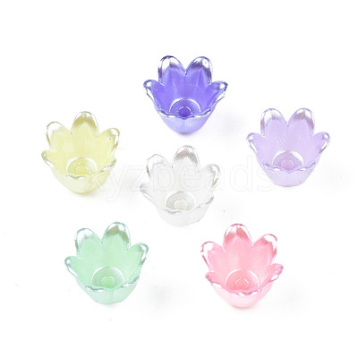 Spray Paint ABS Plastic Imitation Pearl Beads X-MACR-N013-001-1