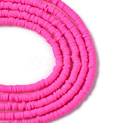 Handmade Polymer Clay Beads Strands CLAY-R089-4mm-Q031-1