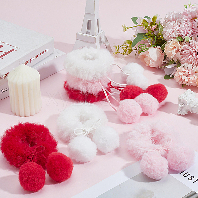 Fur Plush Elastic Hair Accessories OHAR-PH0001-35A-1