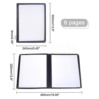 A4 Plastic Menu Book Protector AJEW-WH0237-10-1