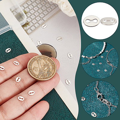 20Pcs 925 Sterling Silver Chain Tabs STER-BC0002-87P-1
