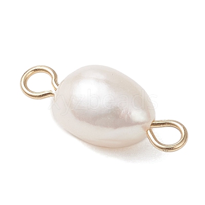 2Pcs 2 Colors Natural Pearl Potato Links Connector Charms PALLOY-JF04805-1