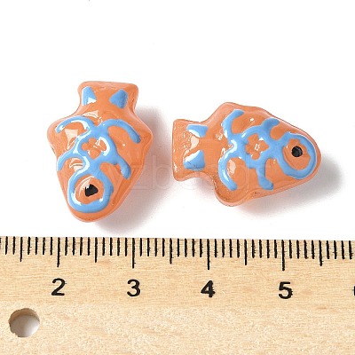 Baking Paint Glass Enamel Beads BLOW-D300-04J-1
