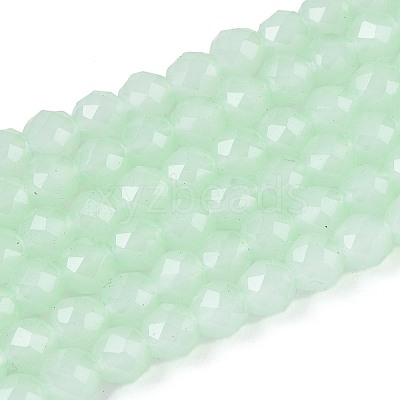 Imitation Jade Glass Beads Strands GLAA-T028-4mm-11G-1