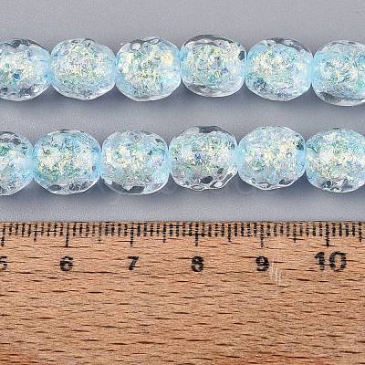 Handmade Foil Glass Beads Strands FOIL-Q002-05H-1