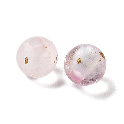 Frosted Transparent Acrylic Beads OACR-F013-12J-1