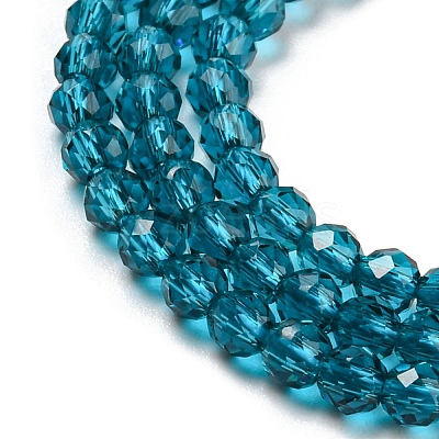 Transparent Glass Beads Strands GLAA-C019-01B-34-1