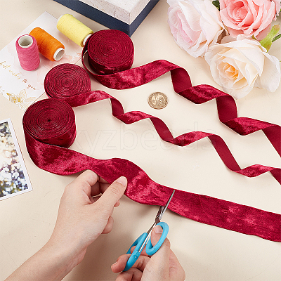 15 Yards 3 Styles Polyester Single Face Velvet Ribbons SRIB-BC0001-31C-1
