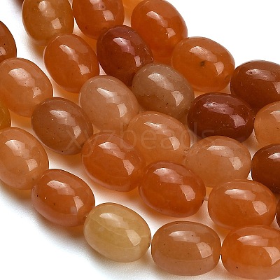 Natural Red Aventurine Beads Strands GG-CBA792A-F01-8x10mm-1