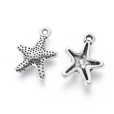 Tibetan Style Alloy Starfish/Sea Stars Charms LS-LF0463Y-NF-1