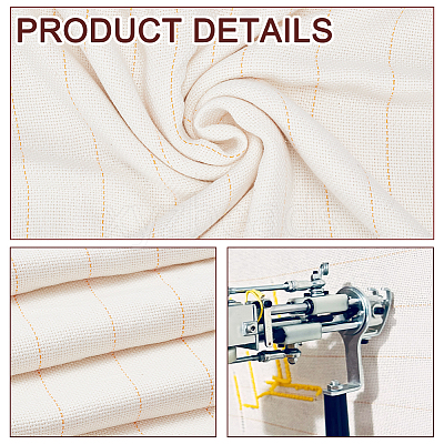 Solid Colored Polyester Cotton Cross Stitch Fabric DIY-WH0060-10-1