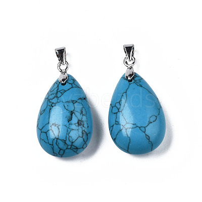 Synthetic Turquoise Pendants G-S243-13-1