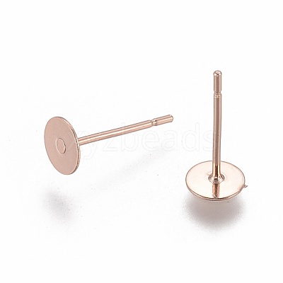 304 Stainless Steel Stud Earring Findings STAS-H436-24RG-5mm-1