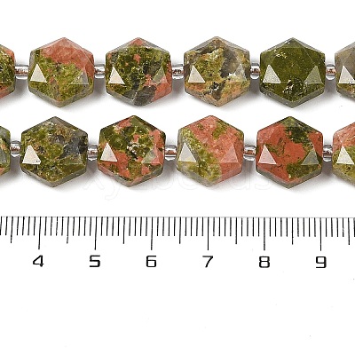 Natural Unakite Beads Strands G-G144-A01-01-1