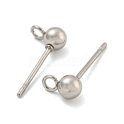 Non-Tarnish 304 Stainless Steel Stud Earring Findings STAS-O004-10B-P-1