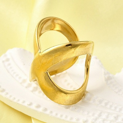 304 Stainless Steel Adjustable Cuff Rings for Women RJEW-B123-01G-02-1