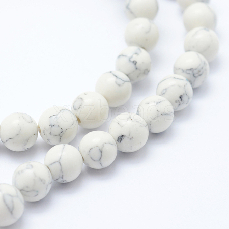 Synthetic Howlite Bead Strand G-E439-8mm-01C-1