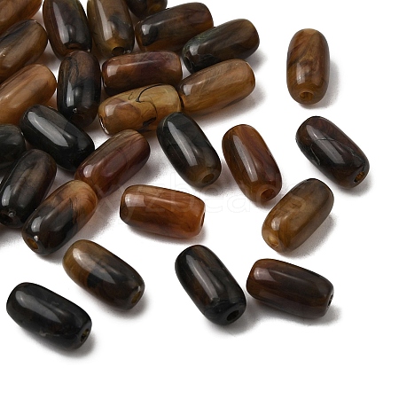 Opaque Acrylic Beads OACR-WH0055-01E-1