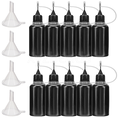 Plastic Refillable Dropper Bottle & Mini Transparent Plastic Funnel Hopper DIY-GF0010-10B-1