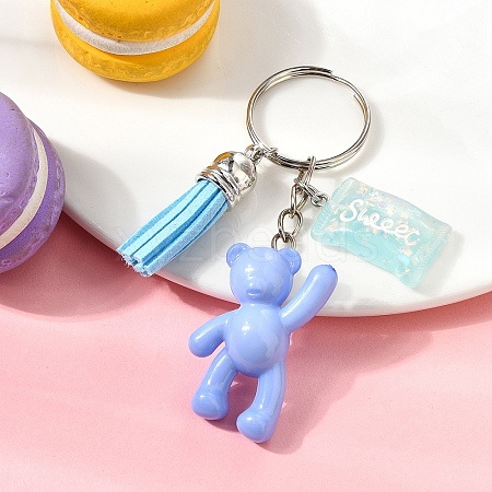 Tassel Bear Acrylic & Resin Keychain KEYC-YW00167-05-1