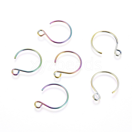Ion Plating(IP) 304 Stainless Steel Earring Hooks X-STAS-L216-02B-M-1
