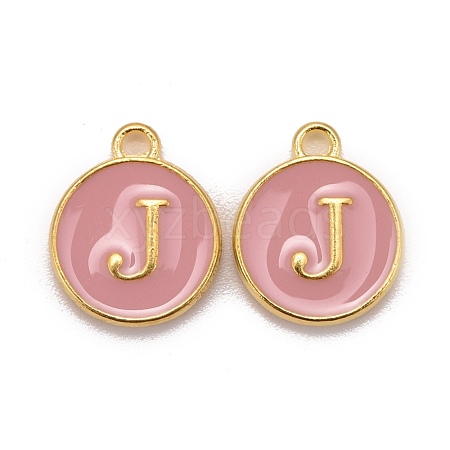 Golden Plated Alloy Enamel Charms X-ENAM-S118-07J-1