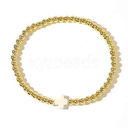 Stainless Steel Bead Stretch Bracelets for Women PB2663-4-1